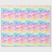 Regenboog wolken Cadeaupapier (Vlak)