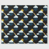 Regenboog Wolken Cadeaupapier (Vlak)