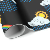 Regenboog Wolken Cadeaupapier (Rol Hoek)