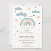 Regenboog, wolken, DotsBaby Shower by Mail Kaart (Voorkant)
