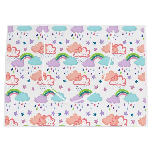 Regenboog, wolken en cadeautas voor sterren (Voorkant)