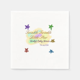 Regenboog wolken fonkelen Twinkle Little Star baby Servet