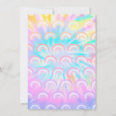 Regenboog Wolken Harten Tie Dye Baby Shower Kaart (Achterkant)