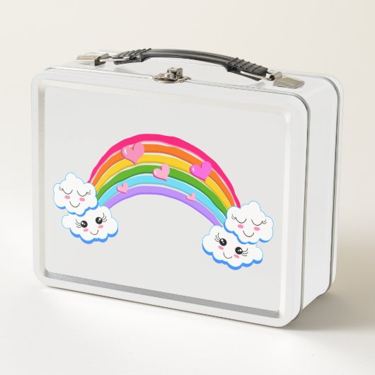 Regenboog Wolken Lunchbox (Voorkant)