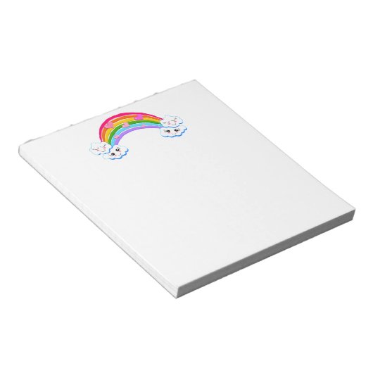 Regenboog Wolken Notitieblok (Schuin)