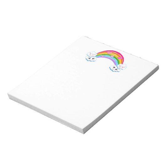 Regenboog Wolken Notitieblok (Linkerzijde)