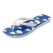 Regenboog, wolken, regen- en zonne-Teenslippers Teenslippers (Schuin)