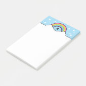 Regenboog Wolken & Sterren Monogram Post-it® Notes (Schuin)