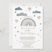 Regenboog, wolken, Stippen Virtueel Baby shower pe Kaart (Voorkant)
