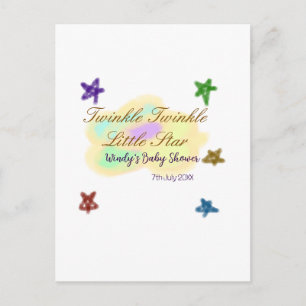 Regenboog wolken twinkelen Twinkle Little Star bab Briefkaart