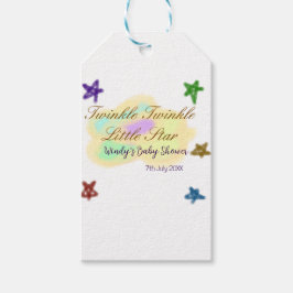 Regenboog wolken twinkelen Twinkle Little Star bab Cadeaulabel