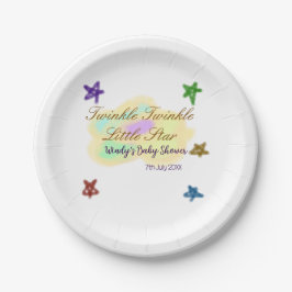 Regenboog wolken twinkelen Twinkle Little Star bab Papieren Bordje