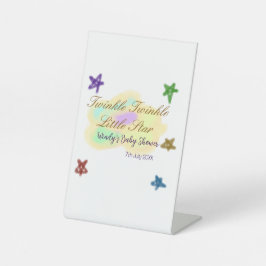 Regenboog wolken twinkelen Twinkle Little Star bab Reclamebord Met Voetstuk