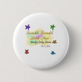 Regenboog wolken twinkelen Twinkle Little Star bab Ronde Button 5,7 Cm