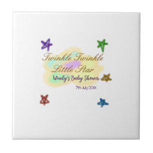 Regenboog wolken twinkelen Twinkle Little Star bab Tegeltje