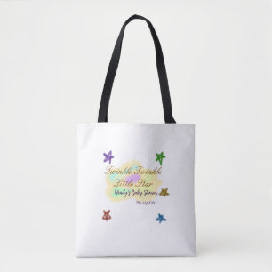 Regenboog wolken twinkelen Twinkle Little Star bab Tote Bag