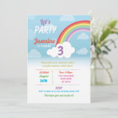 Regenboog Wolken Verjaardagsfeestje voor elke leef Kaart (Staand voorkant)