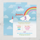 Regenboog Wolken Verjaardagsfeestje voor elke leef Kaart (Voorkant / Achterkant)