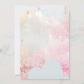 Regenboog, wolkenkrabber Bokeh Virtual Baby shower Kaart (Achterkant)