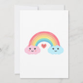 Regenboog Wonder Baby Borrel Kaart (Achterkant)