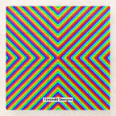Regenboog X - Glas Onderzetter (Voorkant)