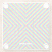 Regenboog X - Glas Onderzetter (Achterkant)