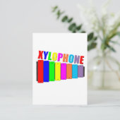 regenboog xylofoon briefkaart (Staand voorkant)