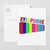 regenboog xylofoon briefkaart (Voorkant / Achterkant)