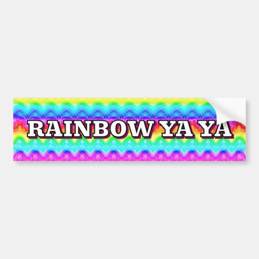 REGENBOOG YA YA BUMPERSTICKER (Voorkant)
