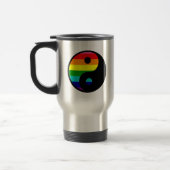 Regenboog Yin Yang LGBTQ Pride Balanssymbool Reisbeker (Links)