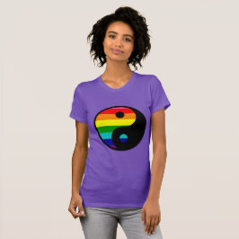 Regenboog Yin Yang LGBTQ trots symbool T-shirt
