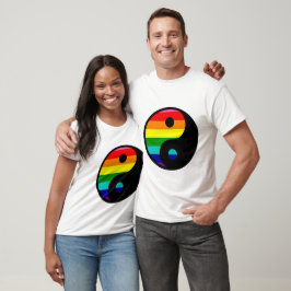 Regenboog Yin Yang LGBTQ trots symbool T-shirt