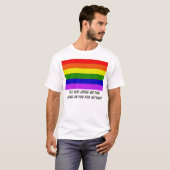 Regenboog, zal God mij beoordelen voor het liefheb T-shirt (Voorkant volledig)