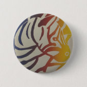 Regenboog Zebra pin/ Ronde Button 5,7 Cm (Voorkant)