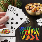 Regenboog Zebra Print Pokerkaarten (Insitu)