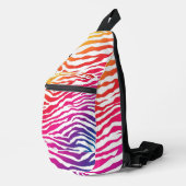 Regenboog Zebra Sling Bag (Rechterhoek)