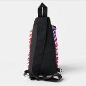 Regenboog Zebra Sling Bag (Achterkant)