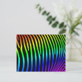 Regenboog Zebra Strepen Briefkaart (Staand voorkant)