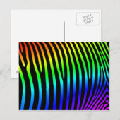 Regenboog Zebra Strepen Briefkaart (Voorkant / Achterkant)