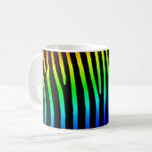 Regenboog Zebra Strepen Koffiemok (Voorkant links)