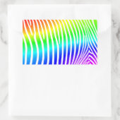 Regenboog Zebra Strepen Rechthoekige Sticker (Tas)
