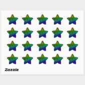 Regenboog Zebra Strepen Ster Sticker (Vel)