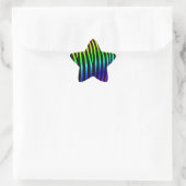 Regenboog Zebra Strepen Ster Sticker (Tas)