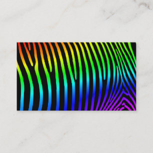 Regenboog Zebra Strepen Visitekaartje
