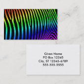 Regenboog Zebra Strepen Visitekaartje (Voorkant / Achterkant)
