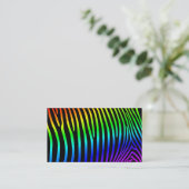 Regenboog Zebra Strepen Visitekaartje (Staand voorkant)