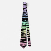 Regenboog 🦓 Zebra Stripes Stropdas (Voorkant)