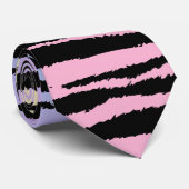 Regenboog 🦓 Zebra Stripes Stropdas (Opgerold)