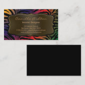 Regenboog Zebra Visitekaartjes (Voorkant / Achterkant)