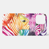 Regenboog zebra, waterverf wilde illustratie. Case-Mate iPhone case (Achterkant (horizontaal))